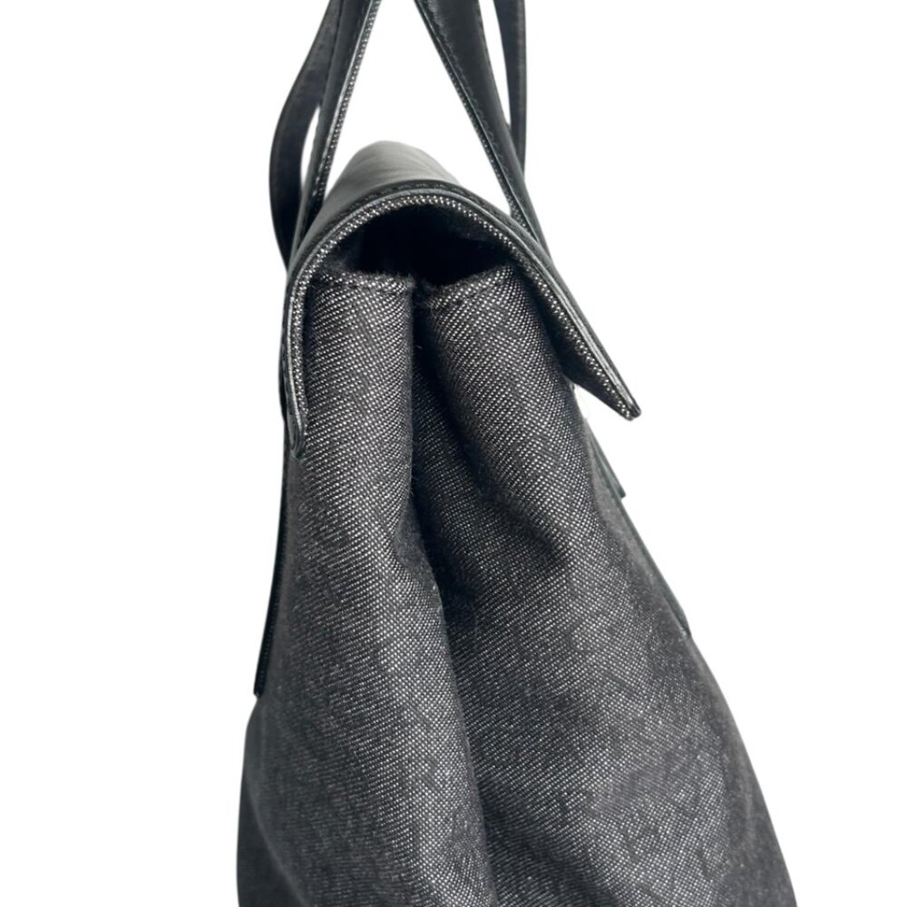 💎✨Beautiful✨💎Authentic BVLGARI Logo Mania Canvas Leather Tote Bag - Picture 4 of 16